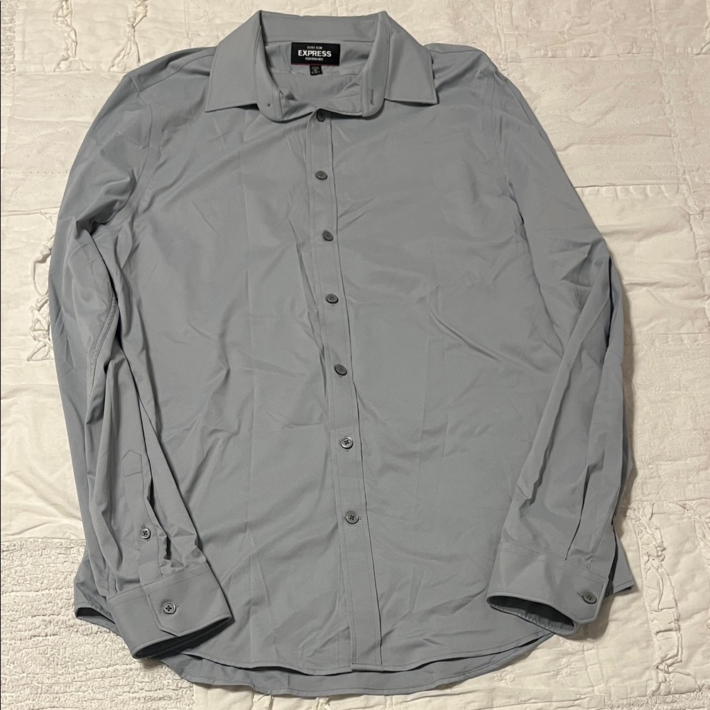 Express Performance Men's Slate Gray Extra Slim S… - image 1
